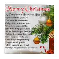 Daughter in Law Poem - Christmas Design