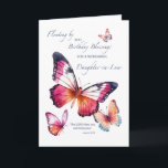 Daughter in Law Religious Birthday Butterflies Card<br><div class="desc">This elegant birthday card for a Daughter-in-Law features delicate watercolor butterflies in warm, feminine tones of coral and lavender. With a heartfelt message of appreciation and a scripture blessing from Numbers 6:24, it’s a beautiful way to express love and gratitude for the special woman she is. Uplifting, faith-centred, and perfectly...</div>