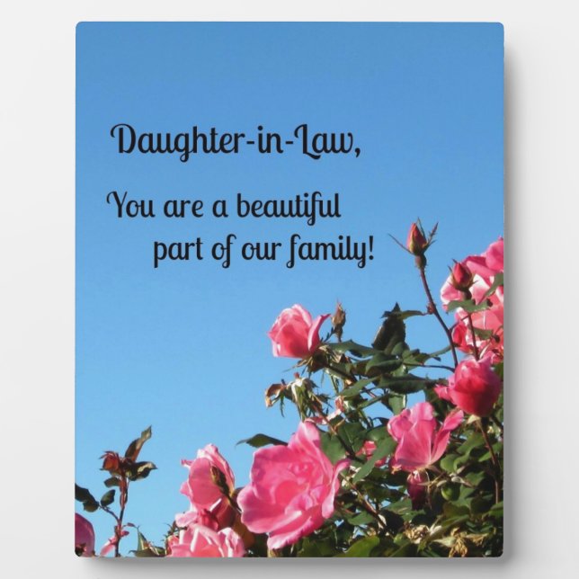 Daughter-in-Law, you are a beautiful part of ... Plaque (Front)