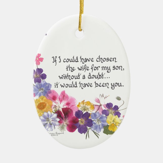 Daughter-inLaw Gifts Ceramic Ornament (Front)