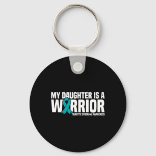 Daughter Is A Warrior Tourette Syndrome Awareness  Keychain