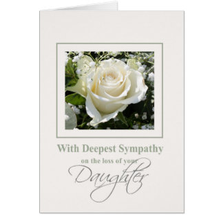 Daughter loss Sympathy rose card
