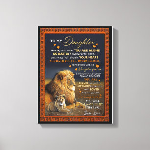 Daughter Lovers To My Daughter Love Dad Canvas Print