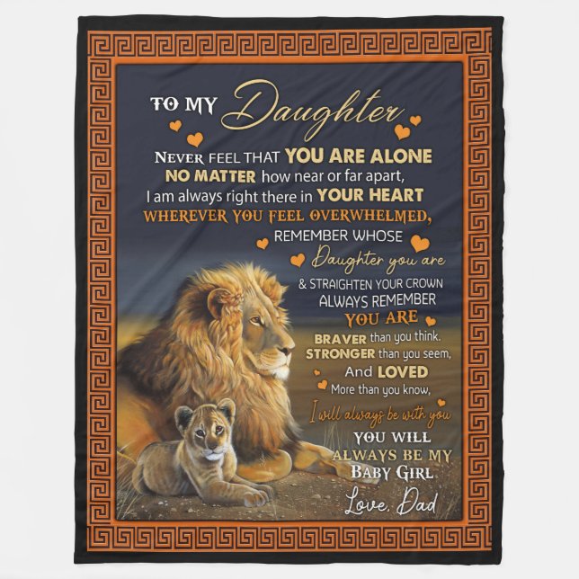 Daughter Lovers | To My Daughter Love Dad Fleece Blanket (Front)