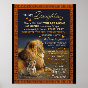 Daughter Lovers   To My Daughter Love Dad Poster