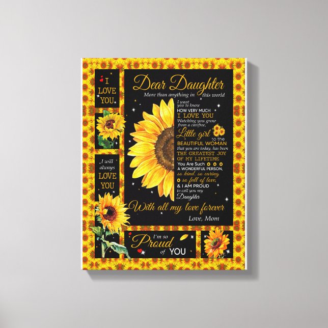 Daughter Lovers | To My Daughter Love Mom Canvas Print (Front)