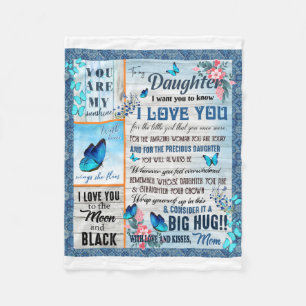 Daughter Lovers   To My Daughter Love Mom Fleece Blanket