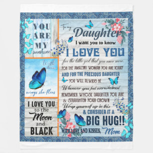 Daughter Lovers   To My Daughter Love Mom Fleece Blanket