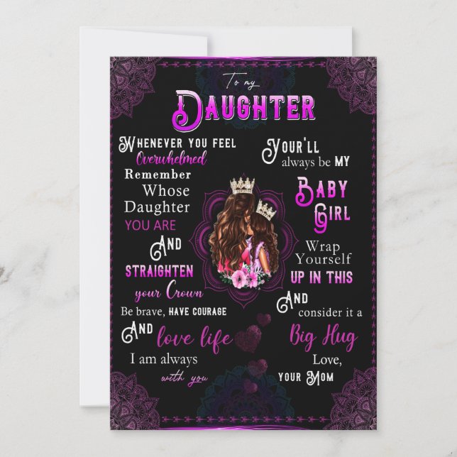 Daughter Lovers | To My Daughter Love Mom Holiday Card (Front)