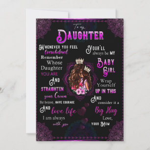 Daughter Lovers   To My Daughter Love Mom Holiday Card