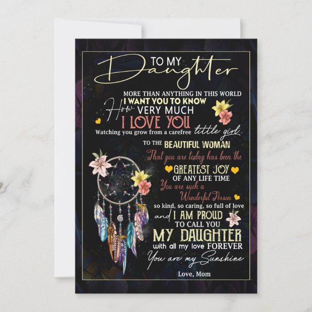 Daughter Lovers | To My Daughter Love Mom Holiday Card (Front)