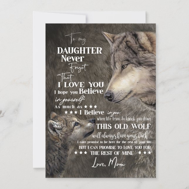 Daughter Lovers | To My Daughter Love Mom Holiday Card (Front)