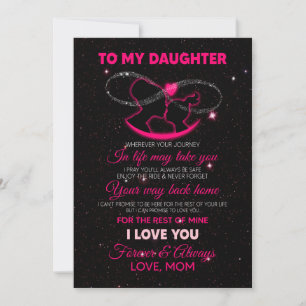 Daughter Lovers To My Daughter Love Mom Holiday Card