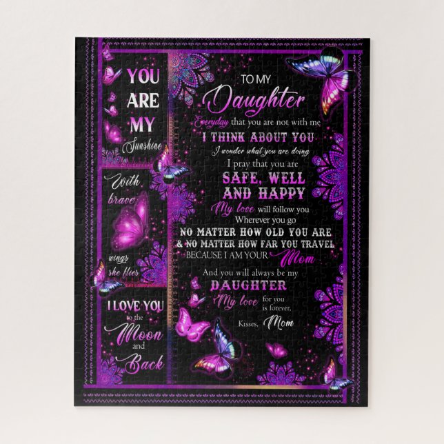 Daughter Lovers | To My Daughter Love Mom Jigsaw Puzzle (Vertical)