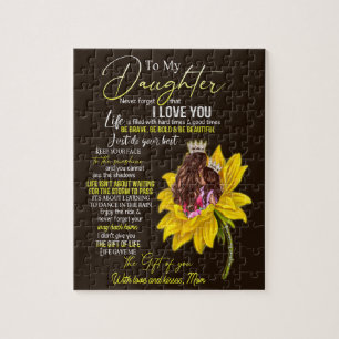 Daughter Lovers To My Daughter Love Mom Jigsaw Puzzle
