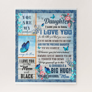 Daughter Lovers To My Daughter Love Mom Jigsaw Puzzle