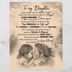 Daughter Lovers To My Daughter Love Mom Letterhead