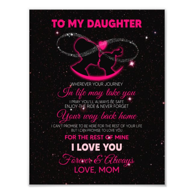 Daughter Lovers | To My Daughter Love Mom Photo Print (Front)