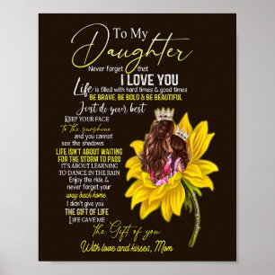 Daughter Lovers   To My Daughter Love Mom Poster