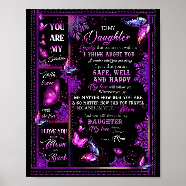 Daughter Lovers | To My Daughter Love Mom Poster (Front)