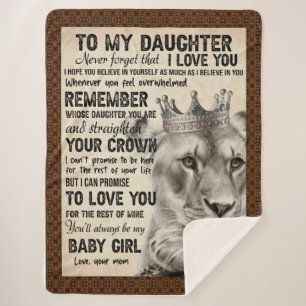Daughter Lovers To My Daughter Love Mom Sherpa Blanket