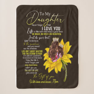 Daughter Lovers To My Daughter Love Mom Sherpa Blanket