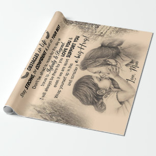 Daughter Lovers To My Daughter Love Mom Wrapping Paper