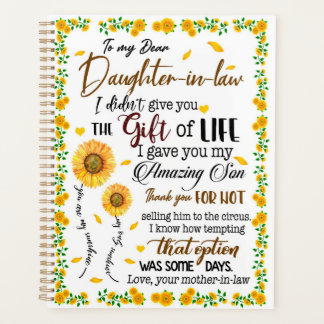 Daughter Lovers | To My Dear Daughter-In-Law Planner