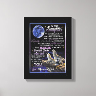 Daughter Lovers To Our Daughter Love Mom And Dad Canvas Print