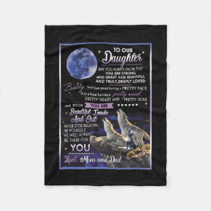 Daughter Lovers   To Our Daughter Love Mom And Dad Fleece Blanket