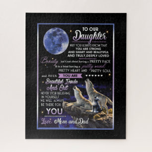 Daughter Lovers To Our Daughter Love Mom And Dad Jigsaw Puzzle