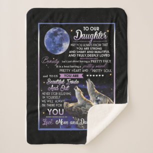 Daughter Lovers   To Our Daughter Love Mom And Dad Sherpa Blanket