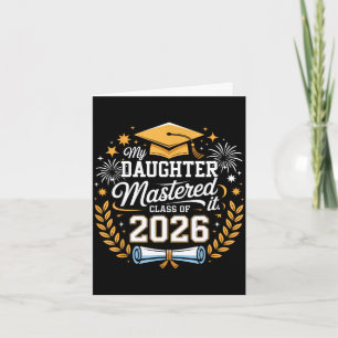 Daughter mastered class of 2026 masters graduation card