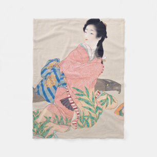 Daughter Miyuki (Beautiful Japanese Lady) (Asian) Fleece Blanket