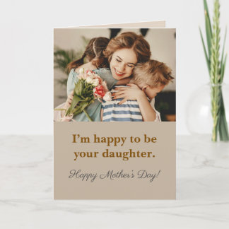 Daughter Mother’s Day Photo Card
