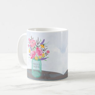 Daughter Mother's Day Mason Jar Vase Coffee Mug