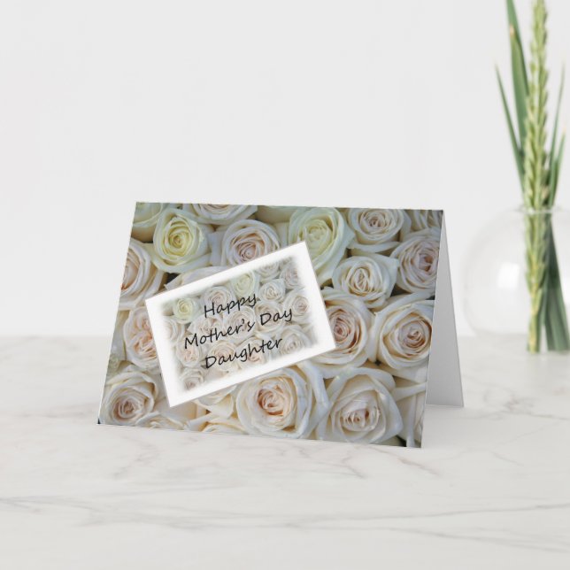 Daughter Mother's Day rose card (Front)