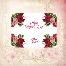 Daughter Mothers Day Rustic Roses Floral Greenery 