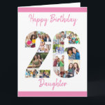 Daughter Number 26 Photo Collage Big 26th Birthday Card<br><div class="desc">Personalize this big 26th birthday card with up to 13 different photographs. Designed for your daughter (although 'daughter' can be edited to a name or whatever you want), the number 26 photo collage is a thoughtful way to give a birthday card with a unique and special quality. The template is...</div>