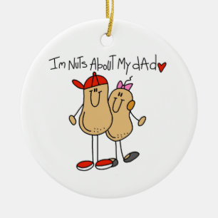 Daughter - Nuts About My Dad T-shirts and Gifts Ceramic Ornament