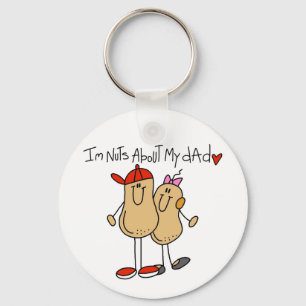 Daughter - Nuts About My Dad T-shirts and Gifts Keychain