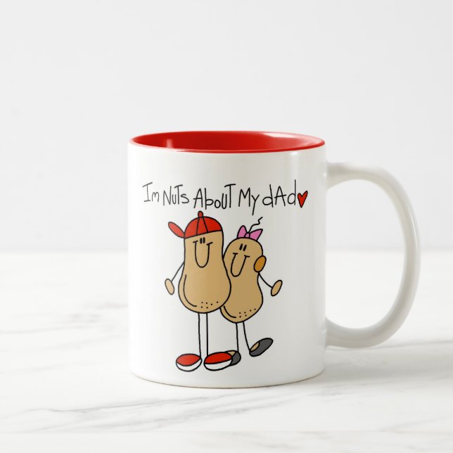 Daughter - Nuts About My Dad T-shirts and Gifts Two-Tone Coffee Mug (Right)