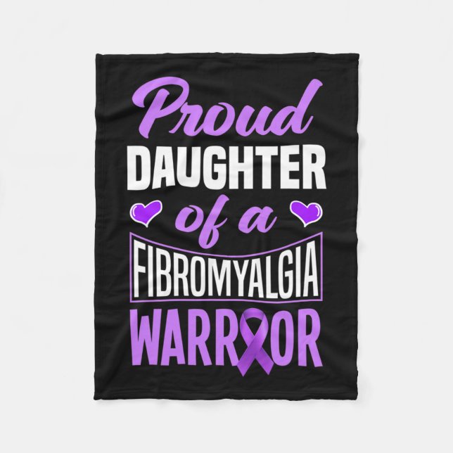 Daughter Of A Fibromyalgia Warrior  Fleece Blanket (Front)