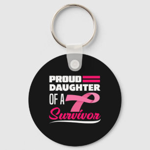 Daughter Of A Survivor Mom Breast Cancer Awareness Keychain