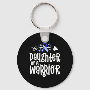 Daughter Of A Warrior Hydrocephalus Awareness Fami Keychain