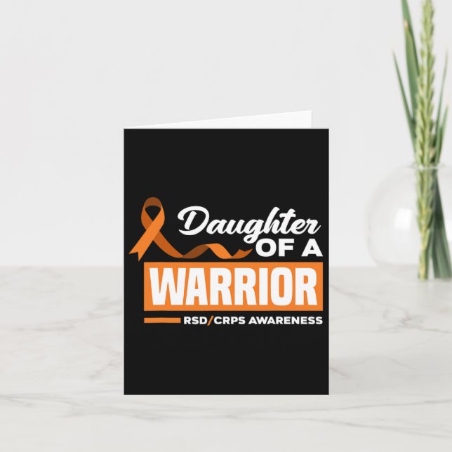Daughter Of A Warrior Support Supporter Rsd Crps A Card (Front)