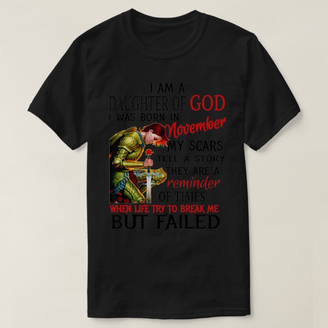 DAUGHTER OF GOD November  T-Shirt (Design Front)