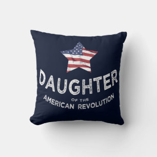 Daughter of the American Revolution DAR Star large Throw Pillow