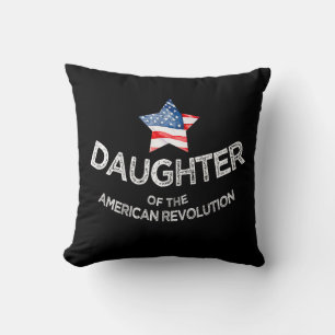 Daughter of the American Revolution DAR Star  Throw Pillow