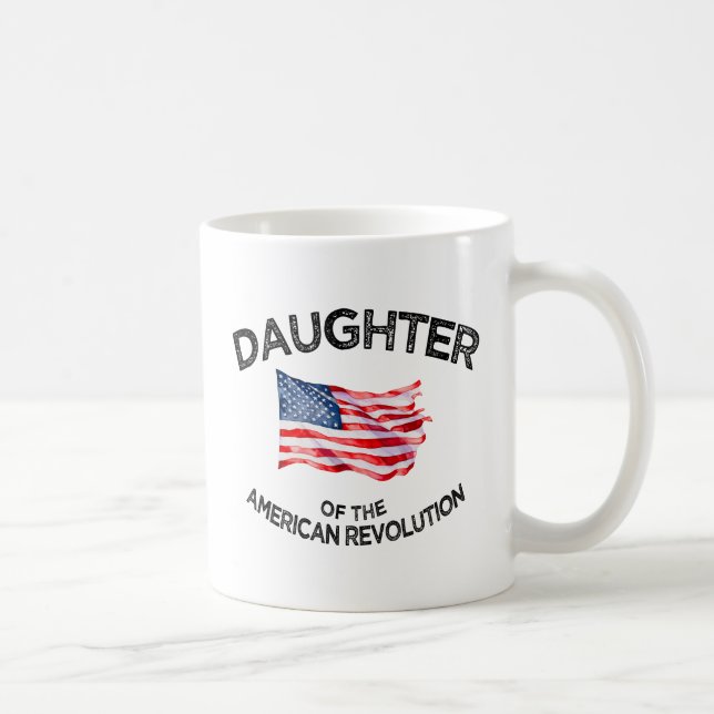 Daughter of the American Revolution DAR Star USA Coffee Mug (Right)